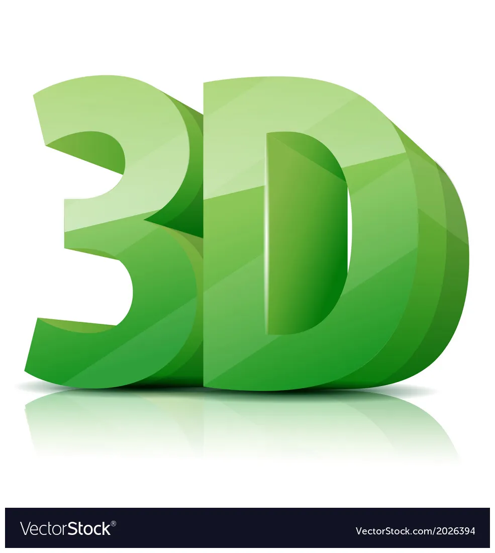 3d logo vector vectorstock