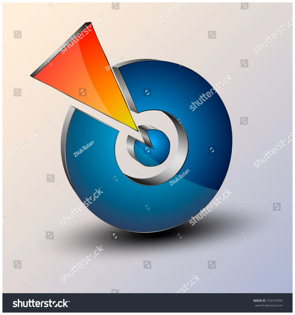 Vector 3d logo stock vector 724101859 shutterstock