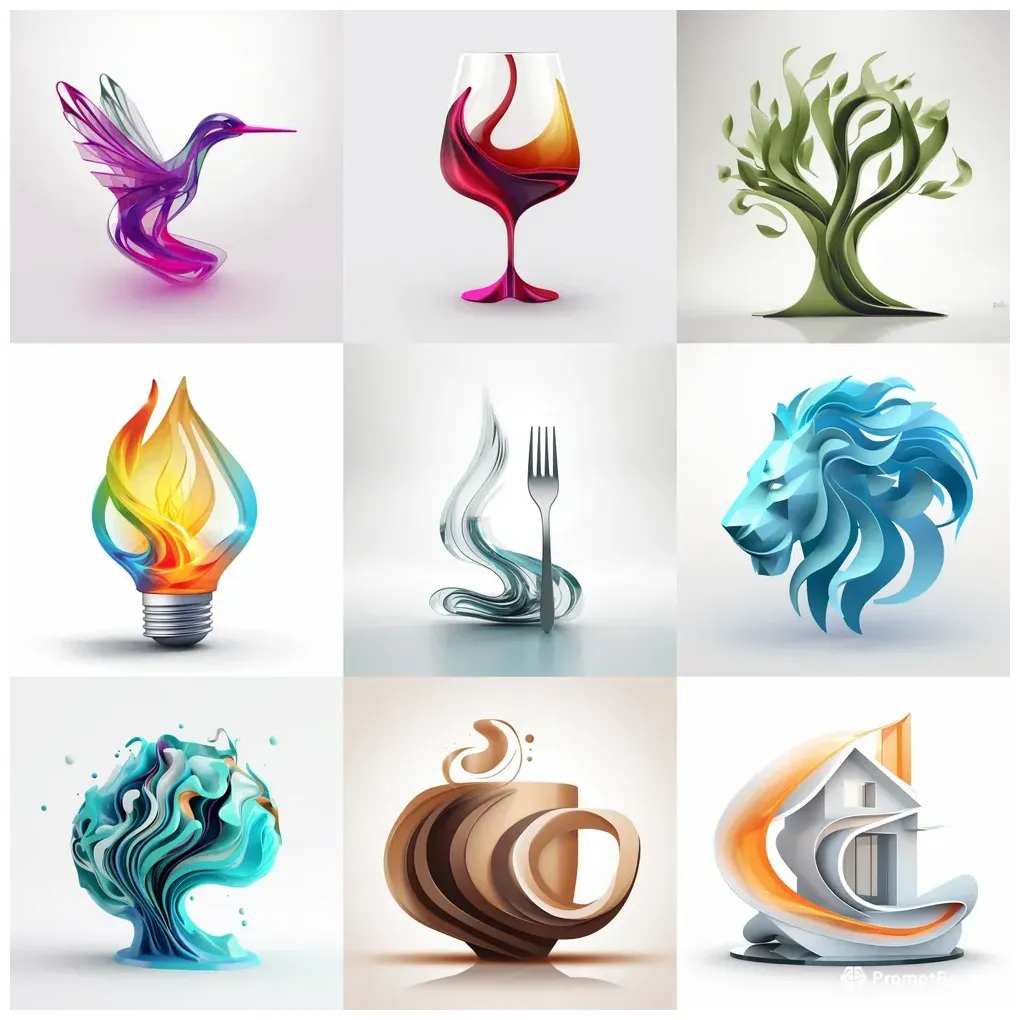 3d vector logos midjourney prompt promptbase