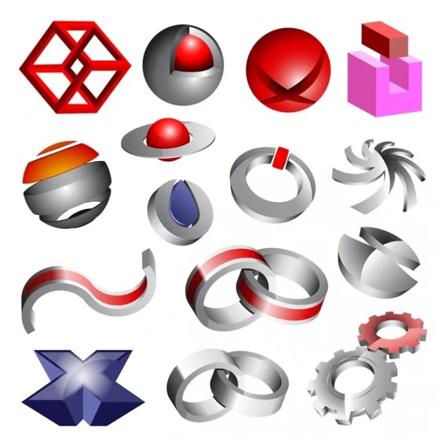 3d? vector logos abstract artwork, abstract, artwork