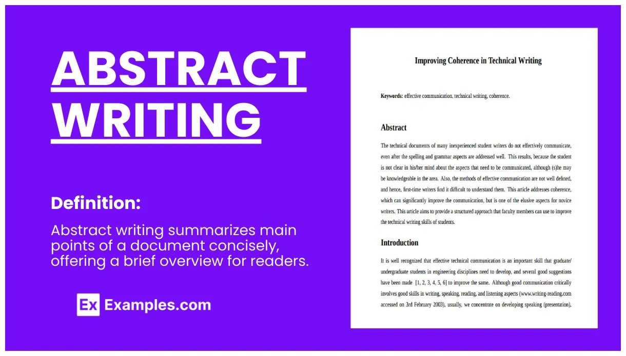 Writing an abstract abstract section examples and writing tips