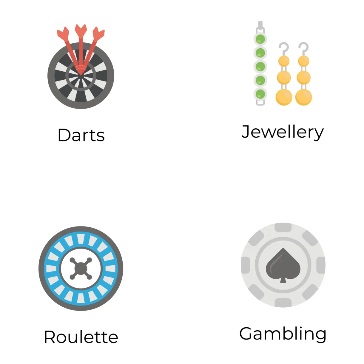 Flat icons of accessories 15234604 vector art at vecteezy