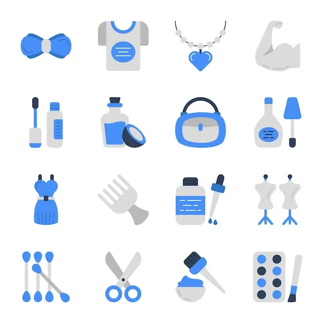 Premium vector pack of fashion accessories flat icons