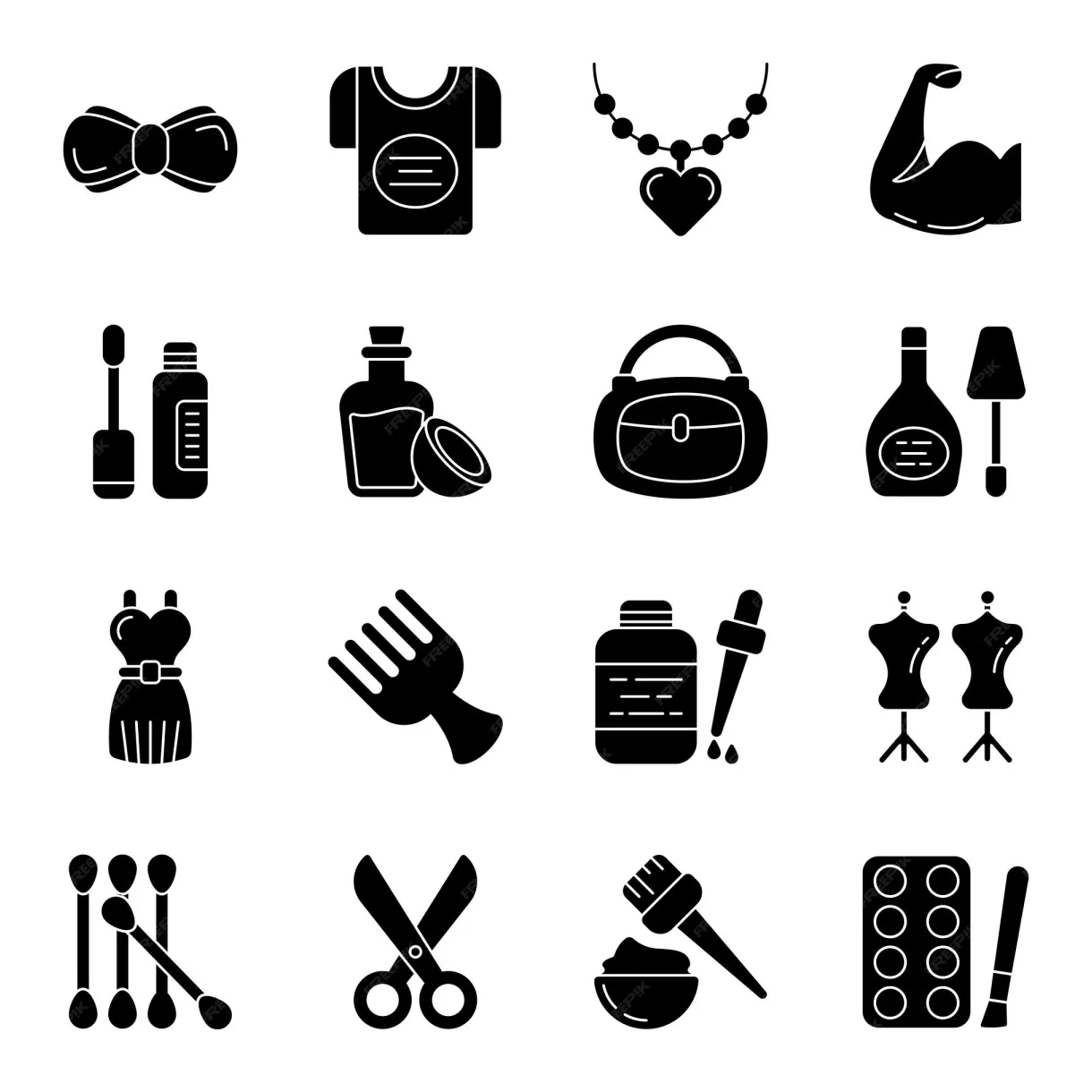Premium vector pack of fashion accessories glyph icons