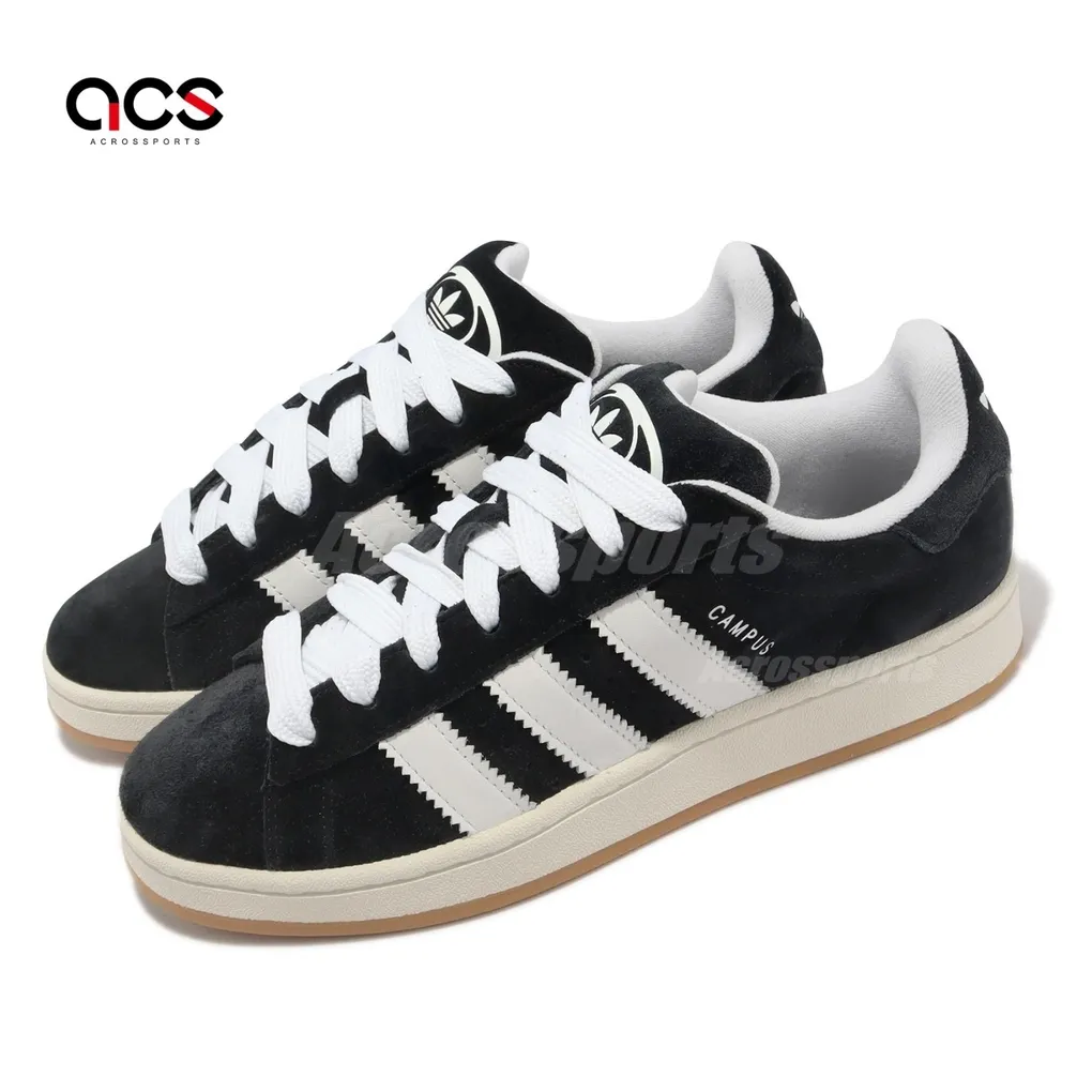 adidas 休閒鞋 Campus 00s 黑 白 麂皮 男鞋 經典 鋸齒三線 三葉草 愛迪達 HQ8708 | 休閒鞋 | Yahoo奇摩購物中心