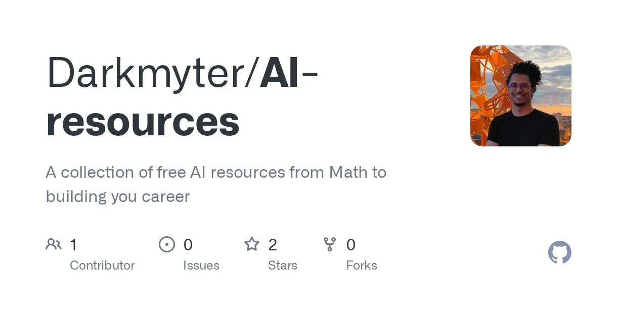 GitHub - Darkmyter/AI-resources: A collection of free AI resources from