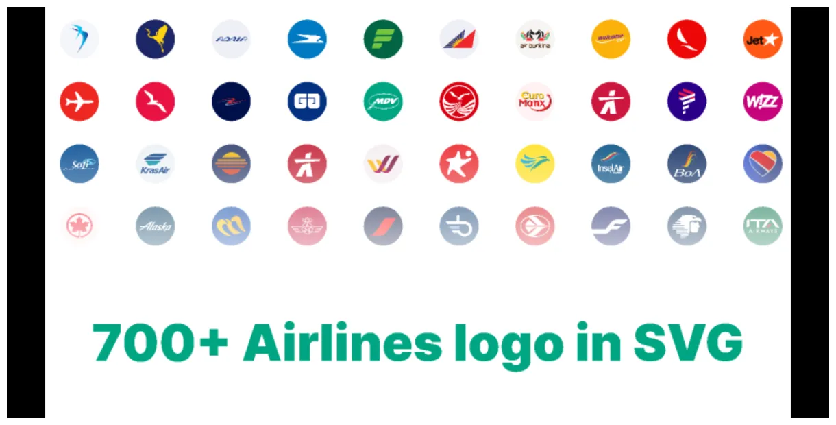 700+ airline logos in svg figma