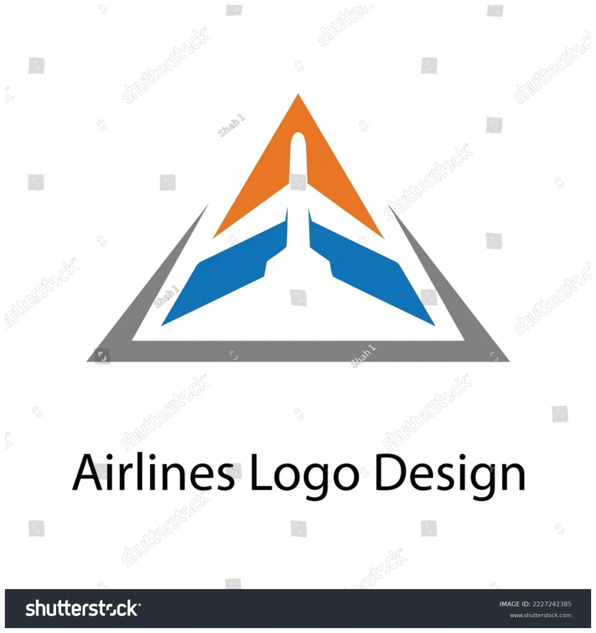 Airlines vector logo graphic design stock vector