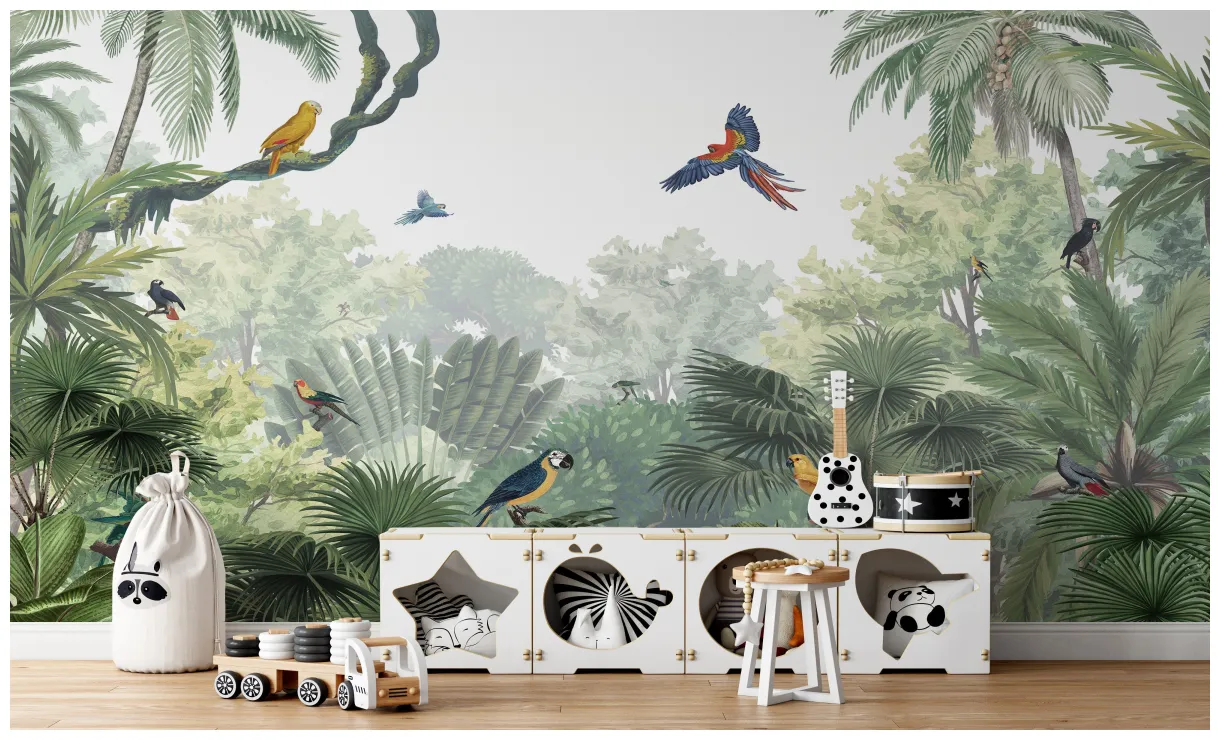 Jungle bird oasis explore green canopy artistry