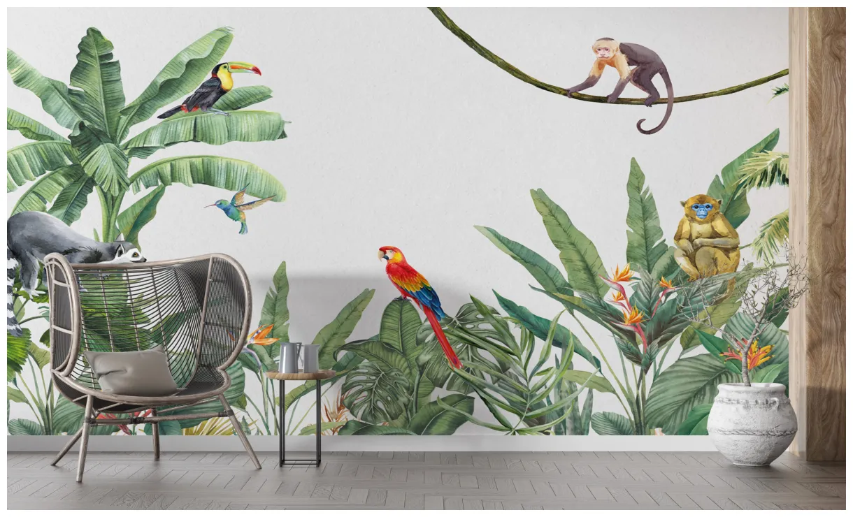 Amazon jungle wall murals déco