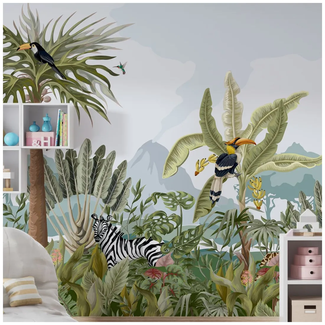 Transform your child's room with tropical jungle kid's room
