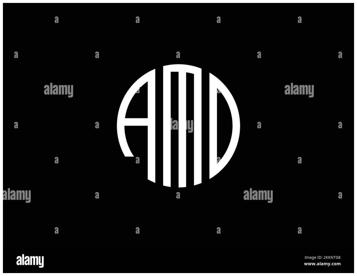 Amd monogram vector logo design template stock vector & art alamy