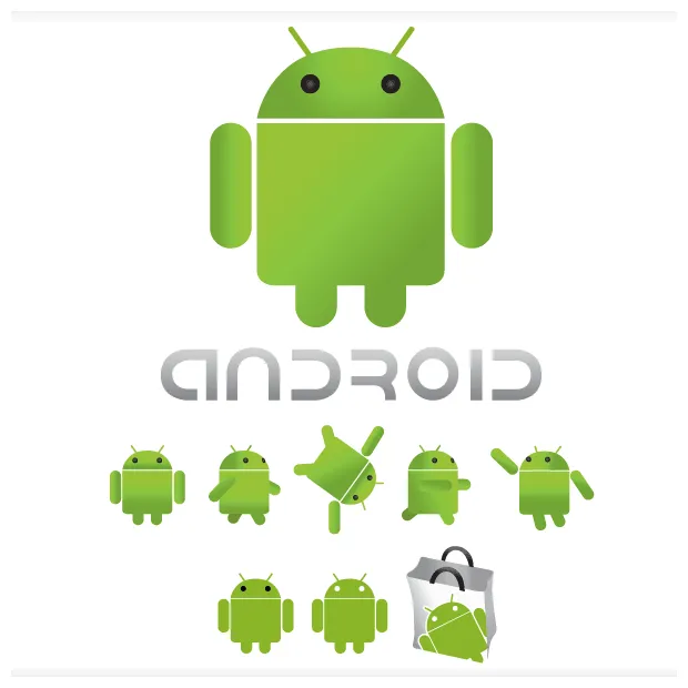Vector android logo design download free vector art free-vectors