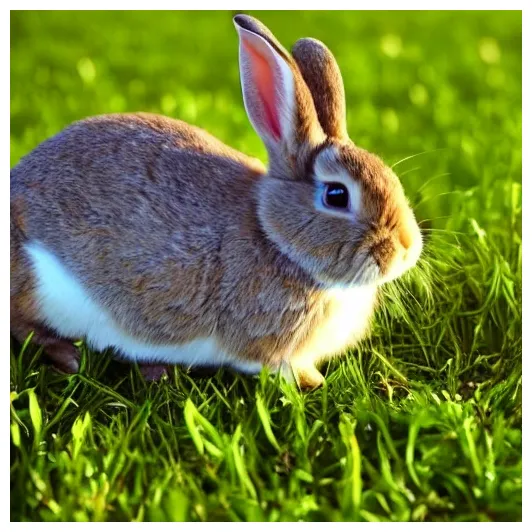 The little rabbit eats grass in the grass, fairy tale arthub.ai