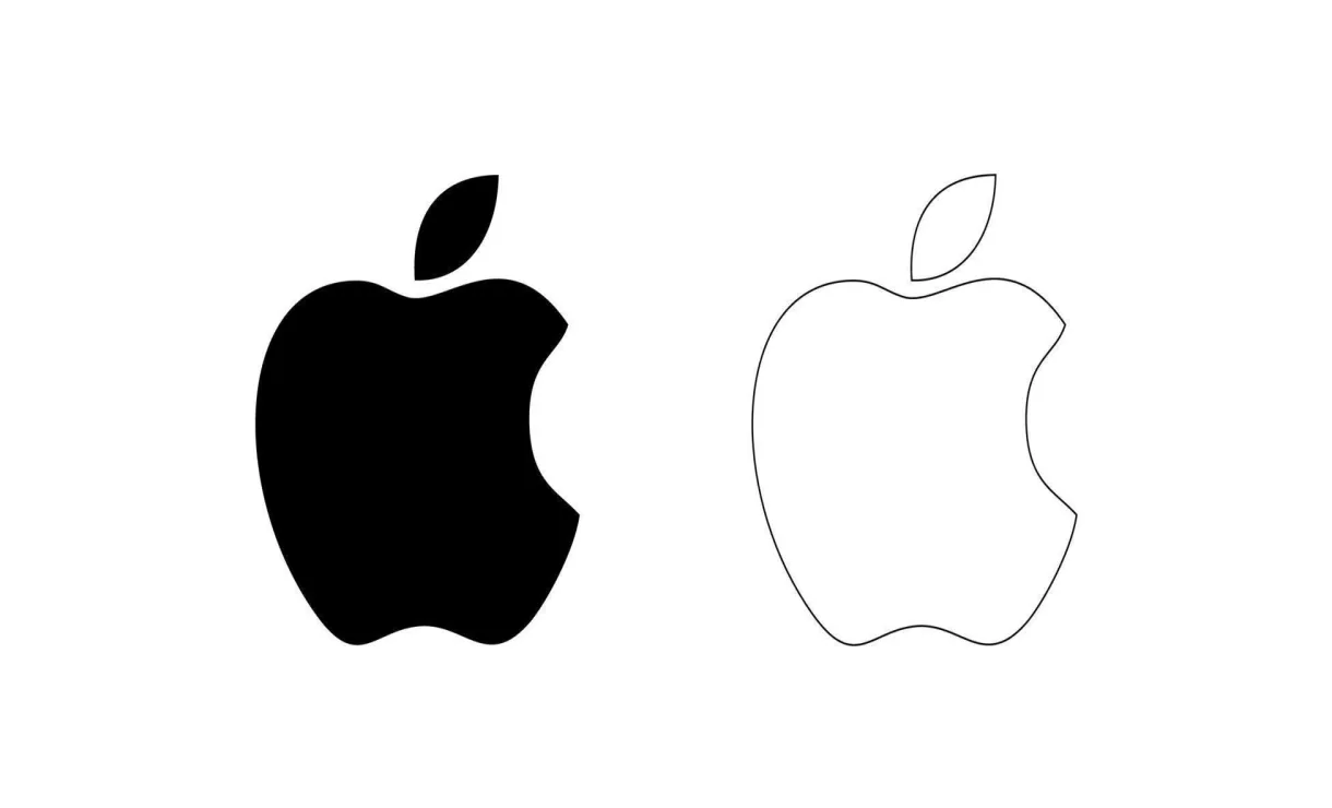 Apple logo black isolated on white 10892339 vector art at