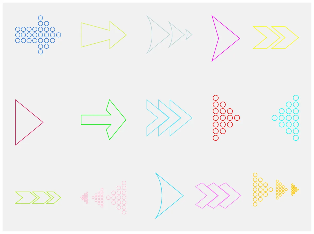 Arrow icons collection set 22729525 vector art at vecteezy