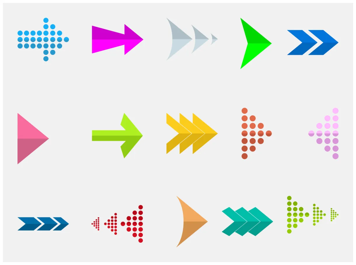 Arrow icons collection set 22729526 vector art at vecteezy printable coloring page