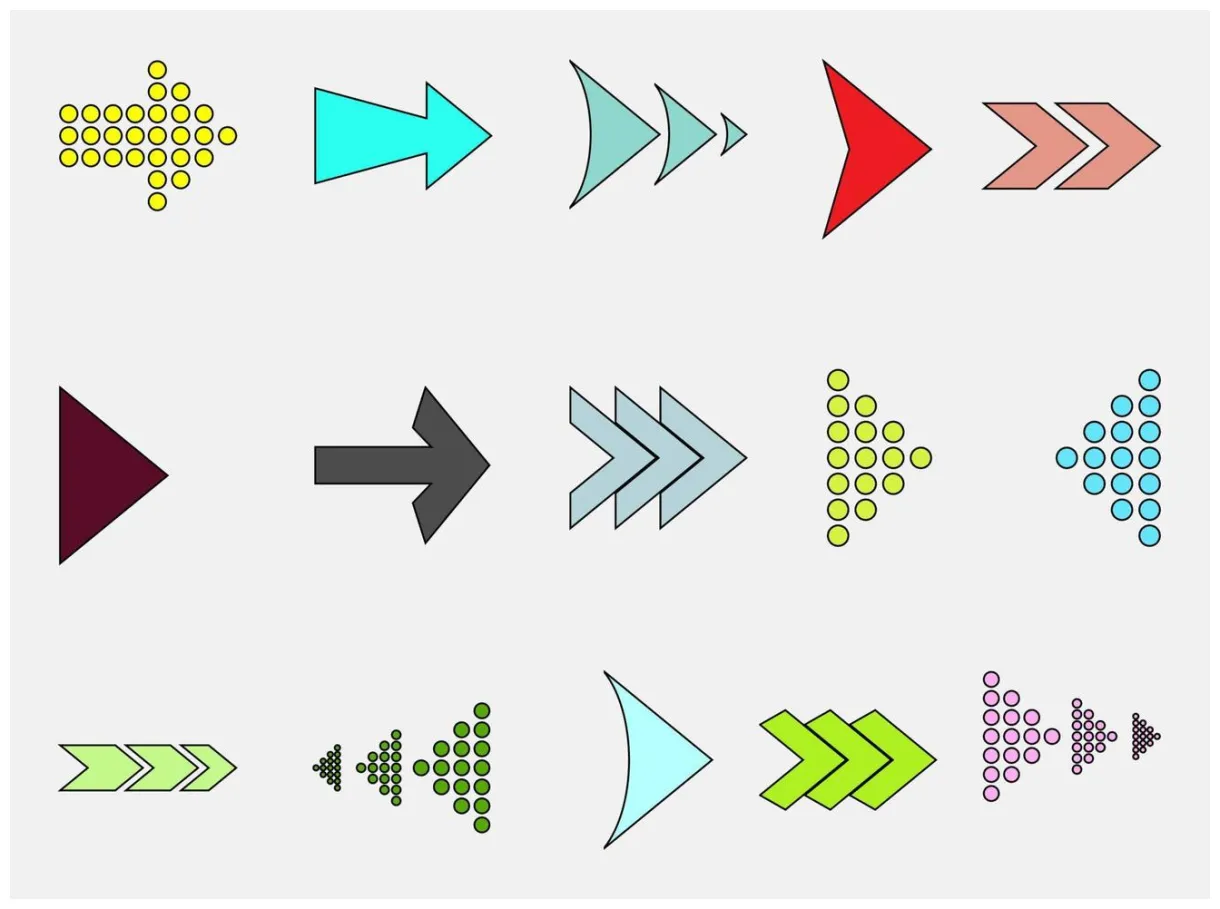 Arrow icons collection set 22729530 vector art at vecteezy