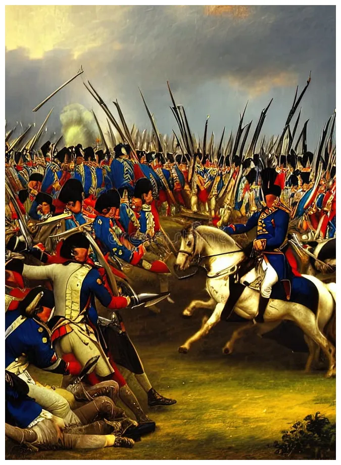 French revolutionary wars ca 1797. fictional battle depiction