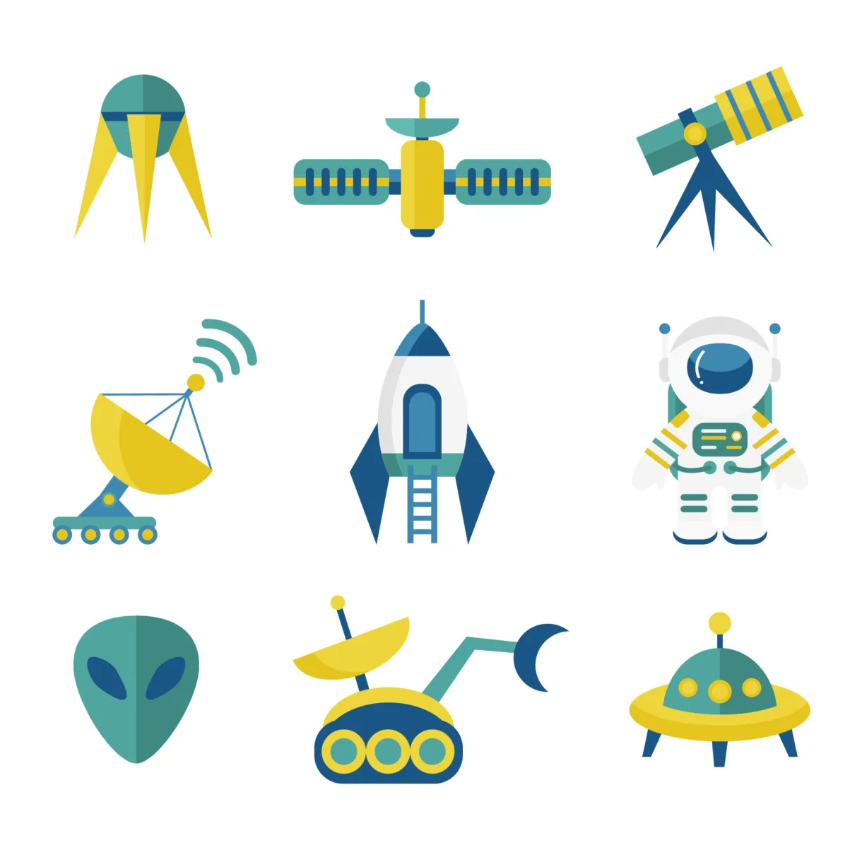 Astronomy vector icons 5748006 vector art at vecteezy