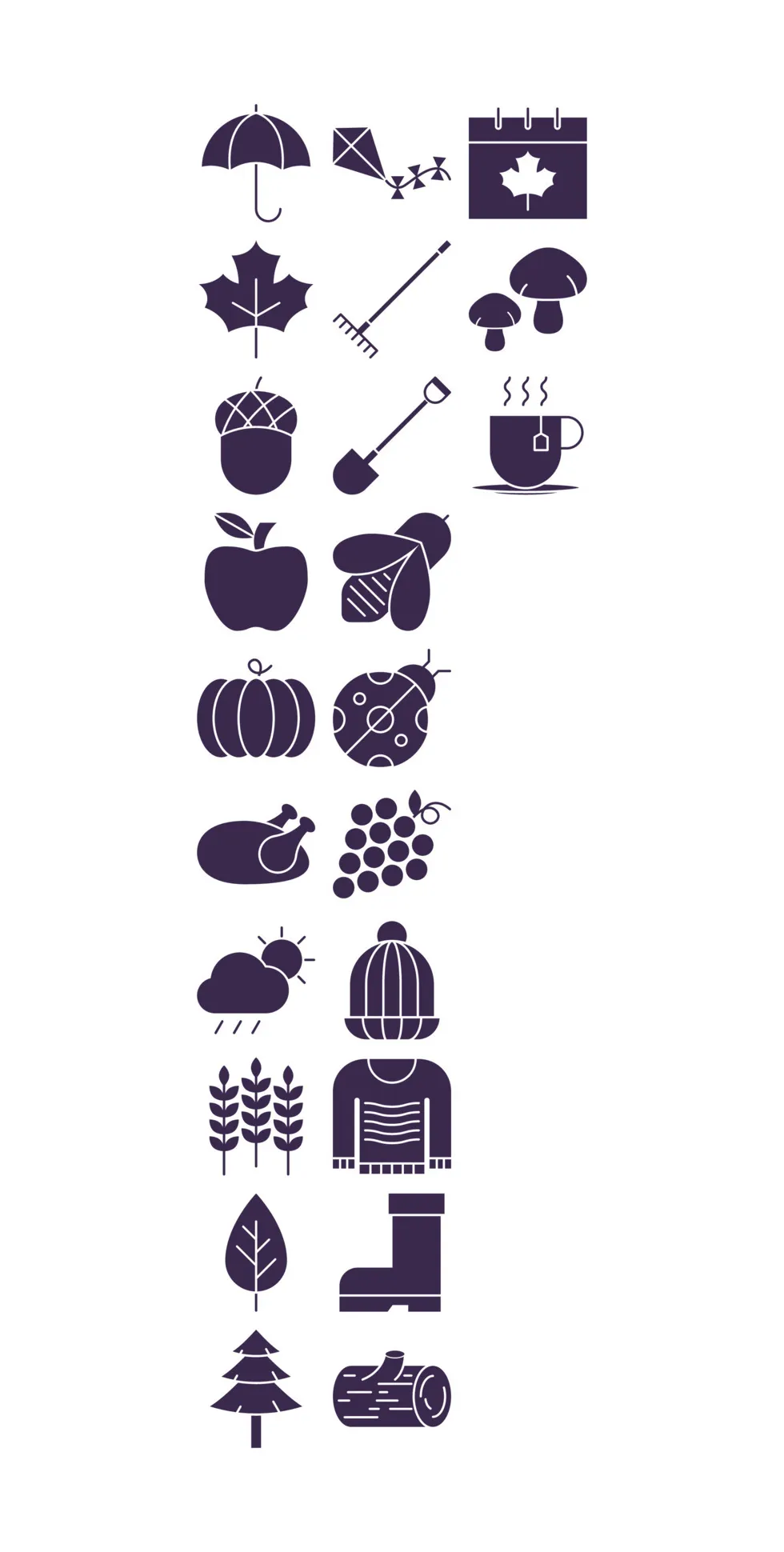 Autumn Icons Pack 10756163 Vector Art at Vecteezy