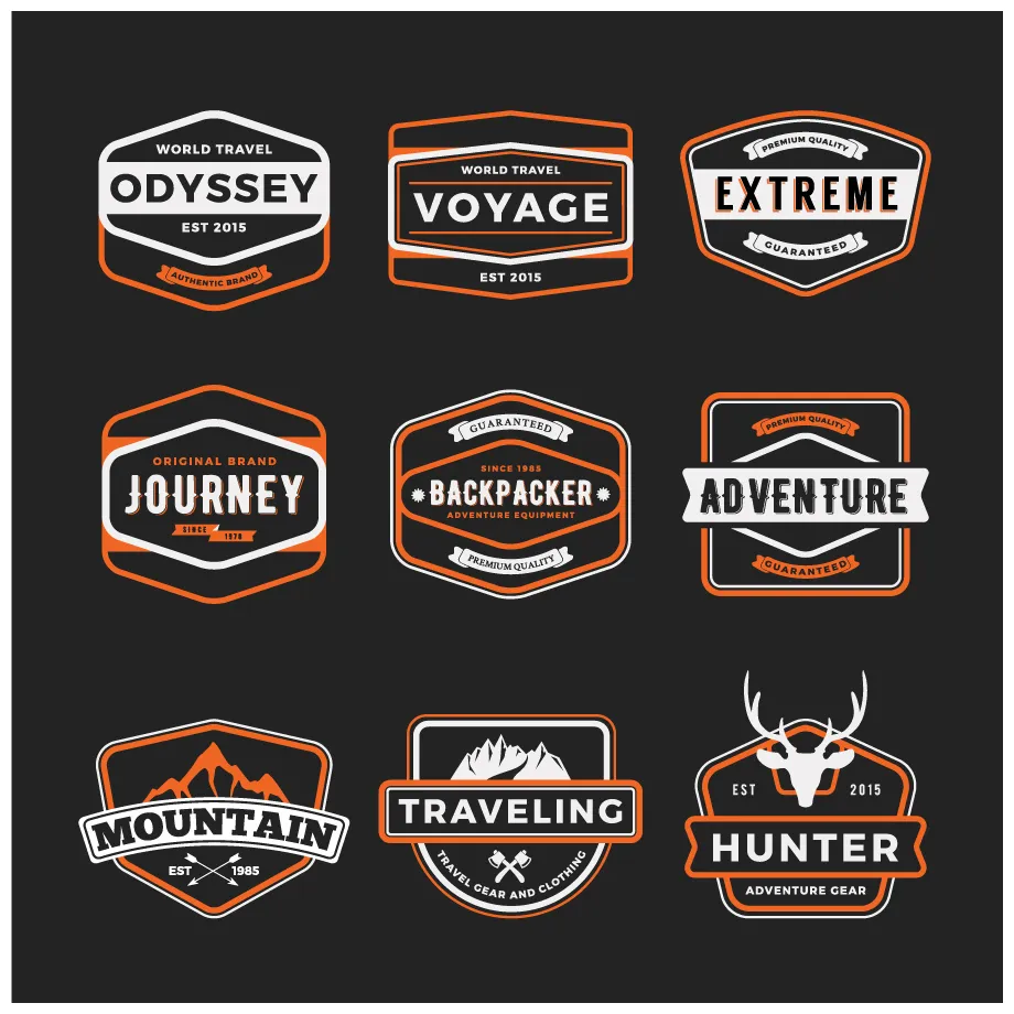 Badge vector art, icons, and graphics for printable coloring page