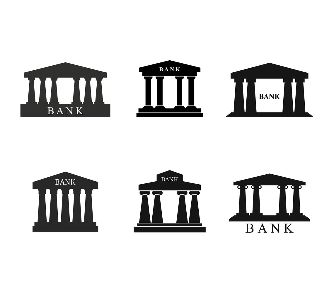 Set of bank logos 830837 vector art at vecteezy printable coloring page