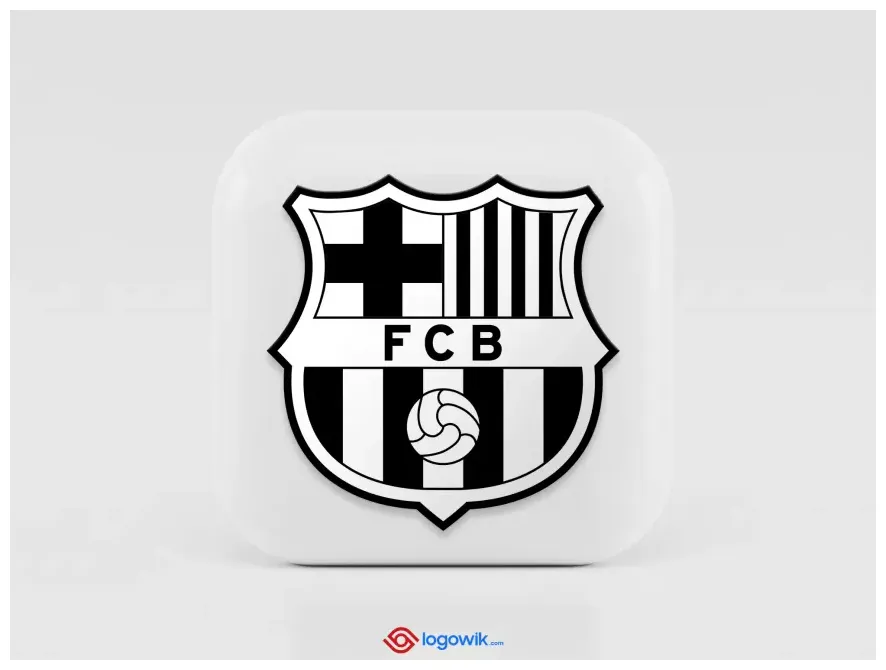 Fc barcelona black logo vector download logowik printable coloring page
