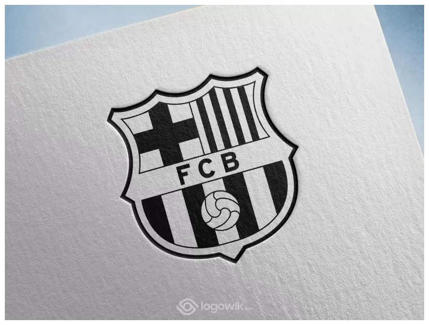 Fc barcelona black logo vector download logowik