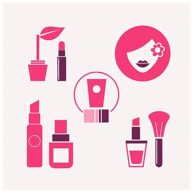 Premium vector pink set vector