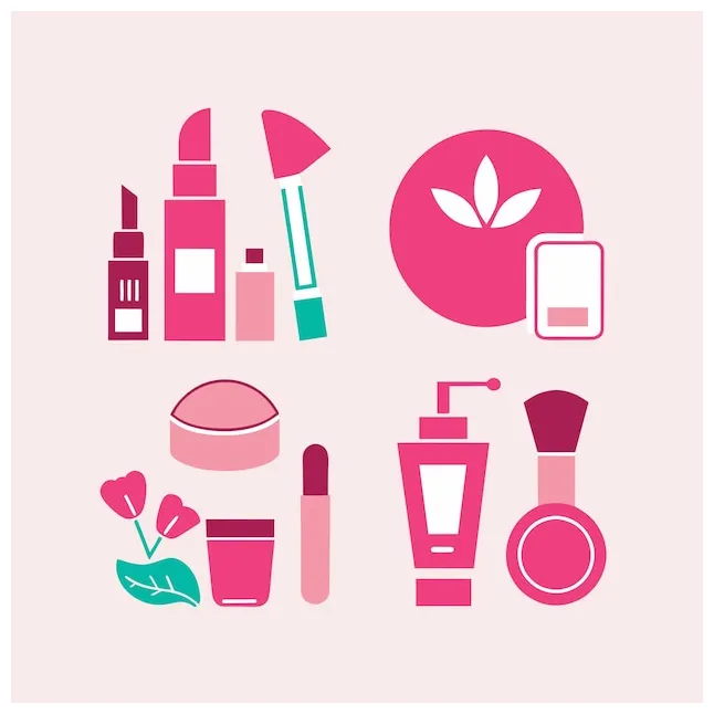 Premium vector pink set vector