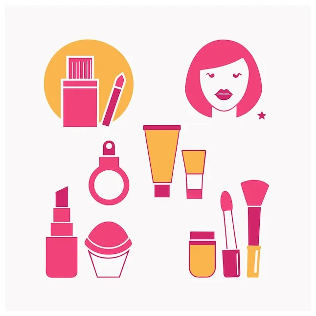 Premium vector pink set vector