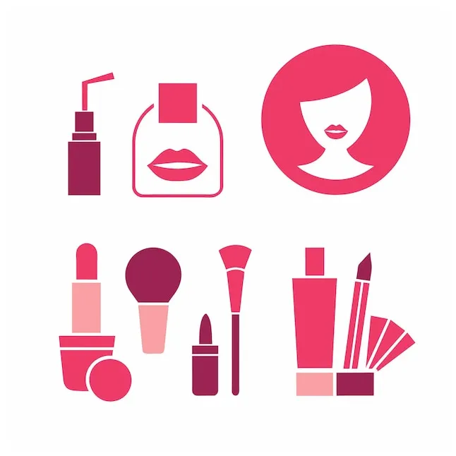 Premium vector pink set vector