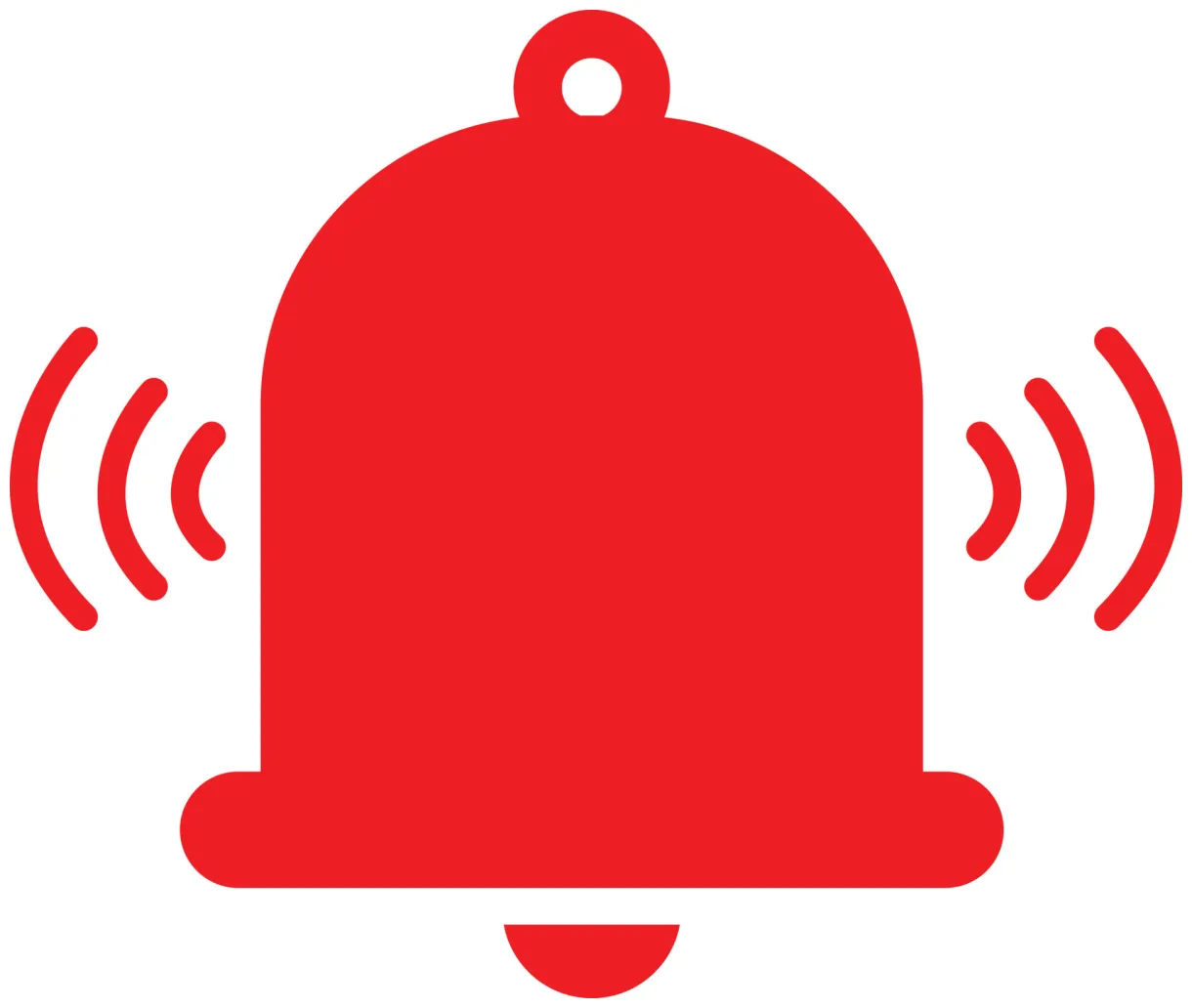 Alarm icon on white . flat style. alarm bell sign. bell