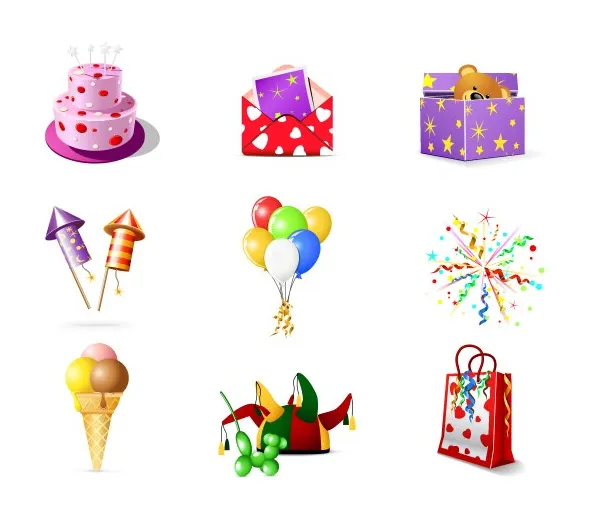 Birt ay icons vector vectorstock