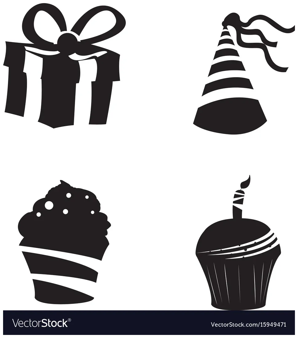 Set of birt ay icons vector