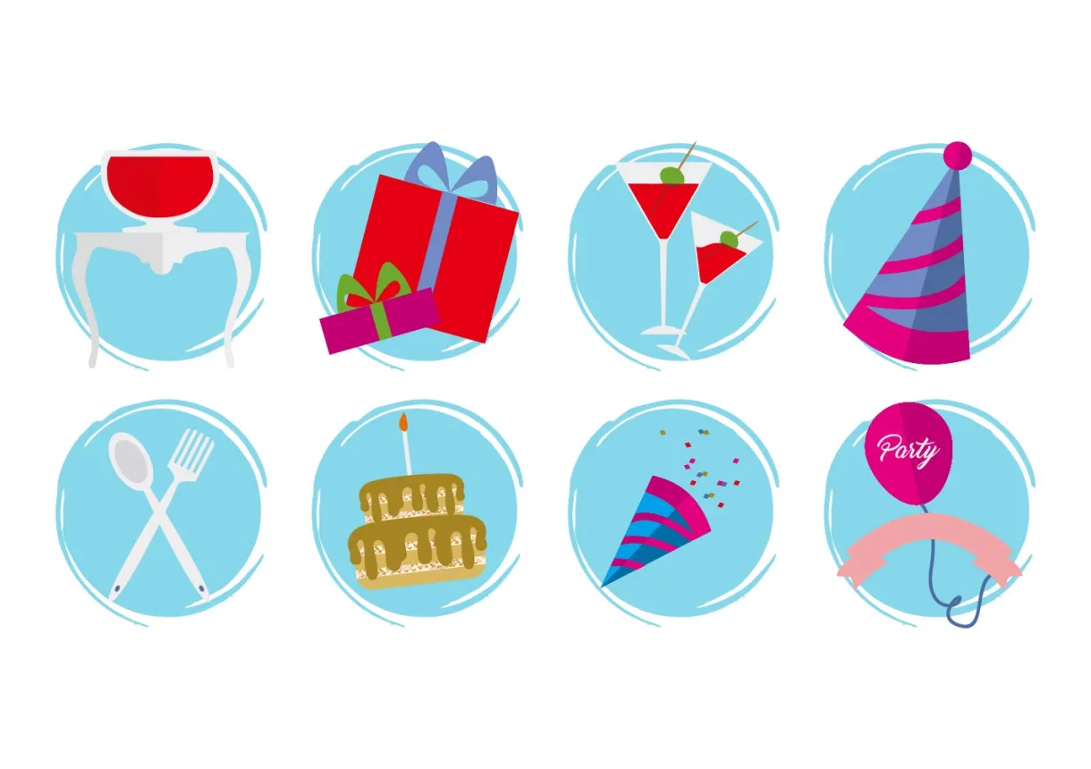 Free birt ay icons vector 132925 vector art at vecteezy