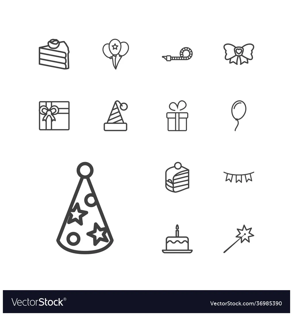 Birt ay icons vector vectorstock