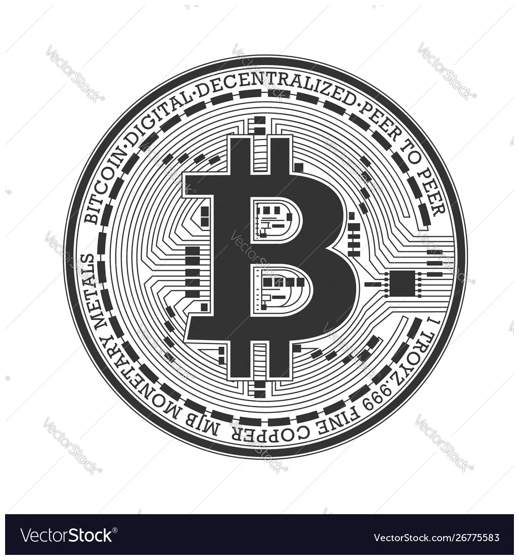 Bitcoin logo vector vectorstock