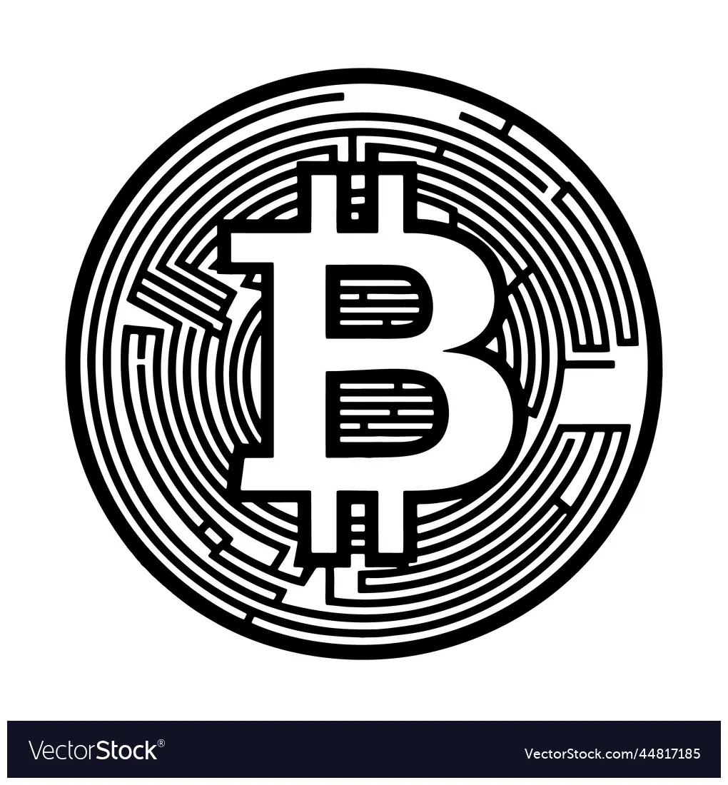 Bitcoin logo vector vectorstock