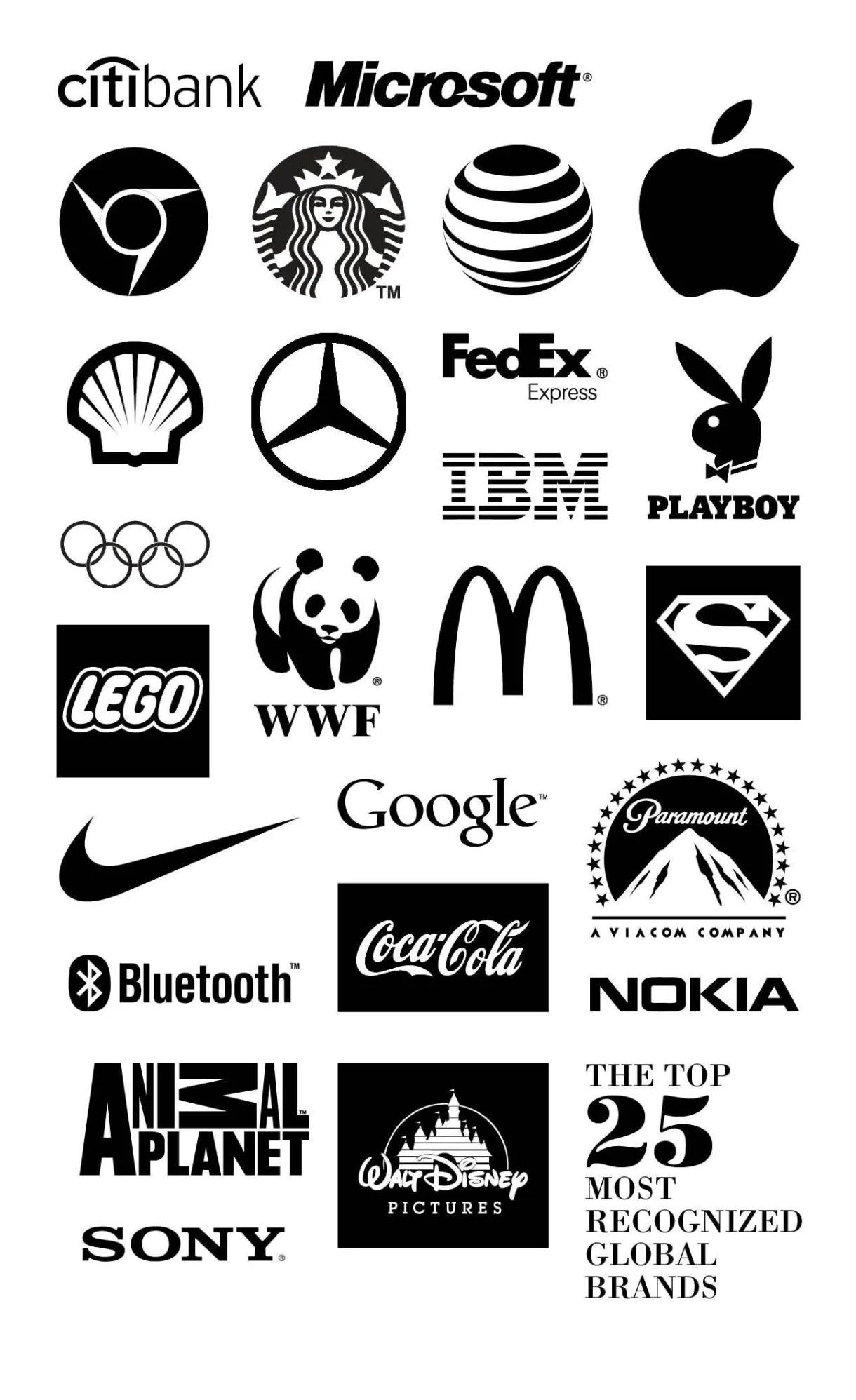 Black and White Brand Logo