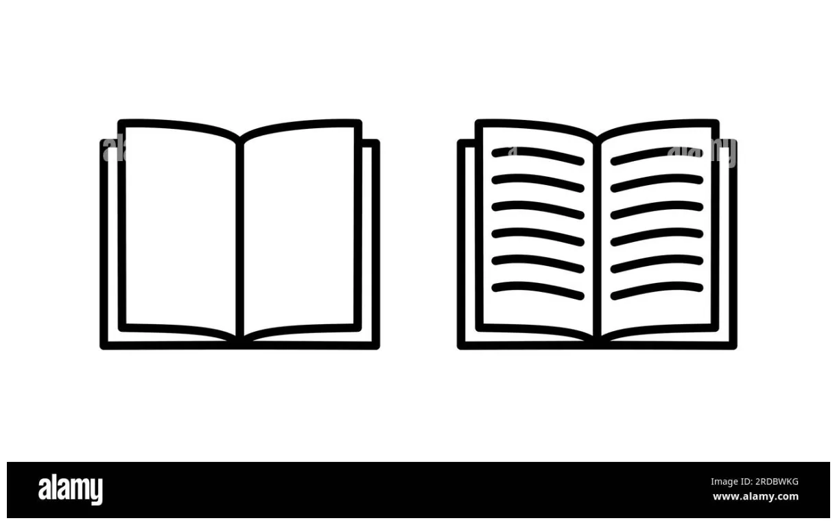Open book vector icon stock vector & art alamy