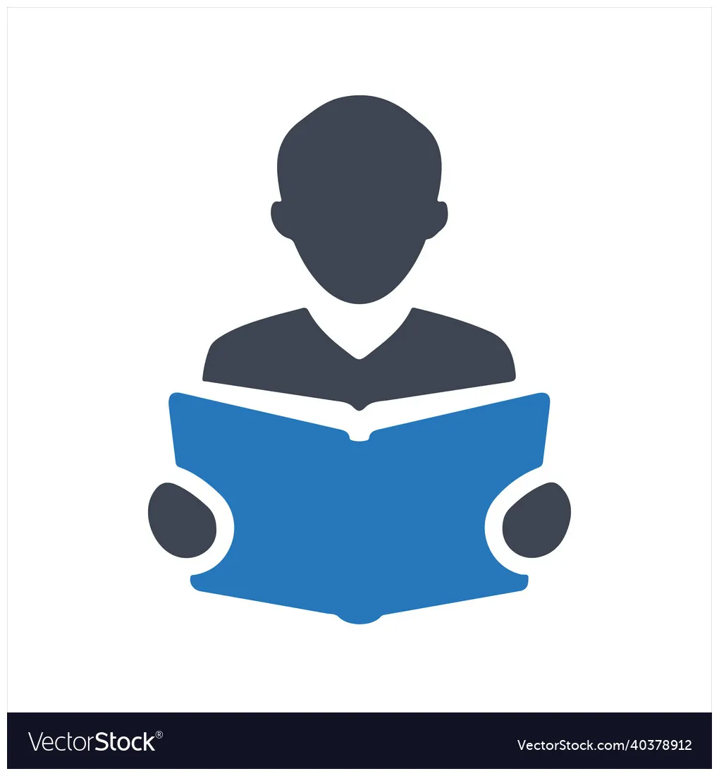 Reading book icon vector vectorstock