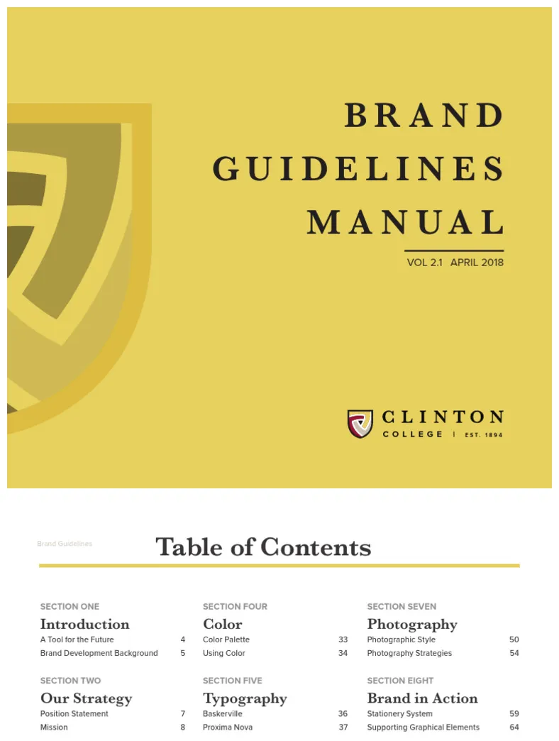 Brand guidelines manual pdf typefaces typography