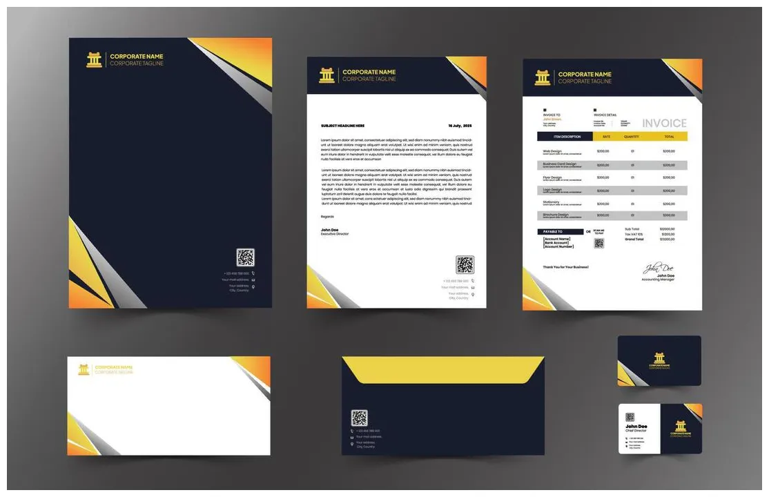 Branding kit vector art, icons, and graphics for