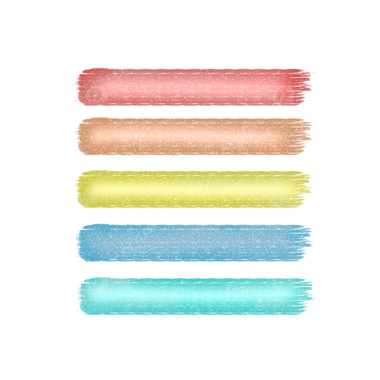 Brush strokes with glitter, brush strokes, brush set, pastel brush