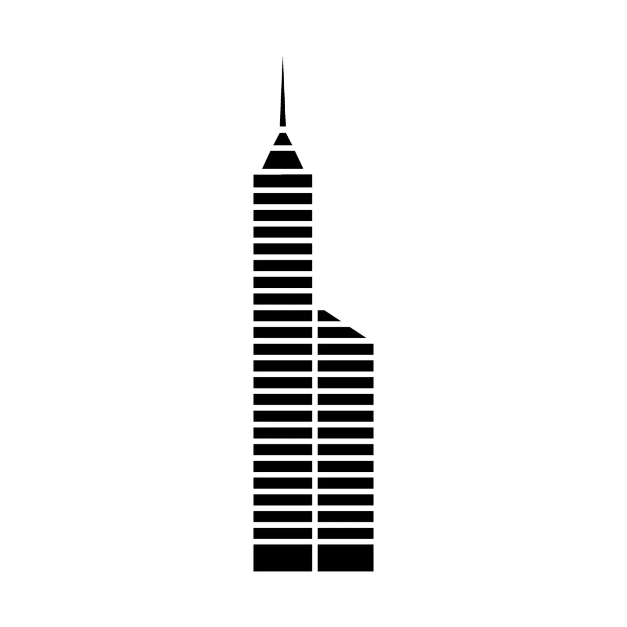 Skyscraper icon vector. building illustration sign. high rise building