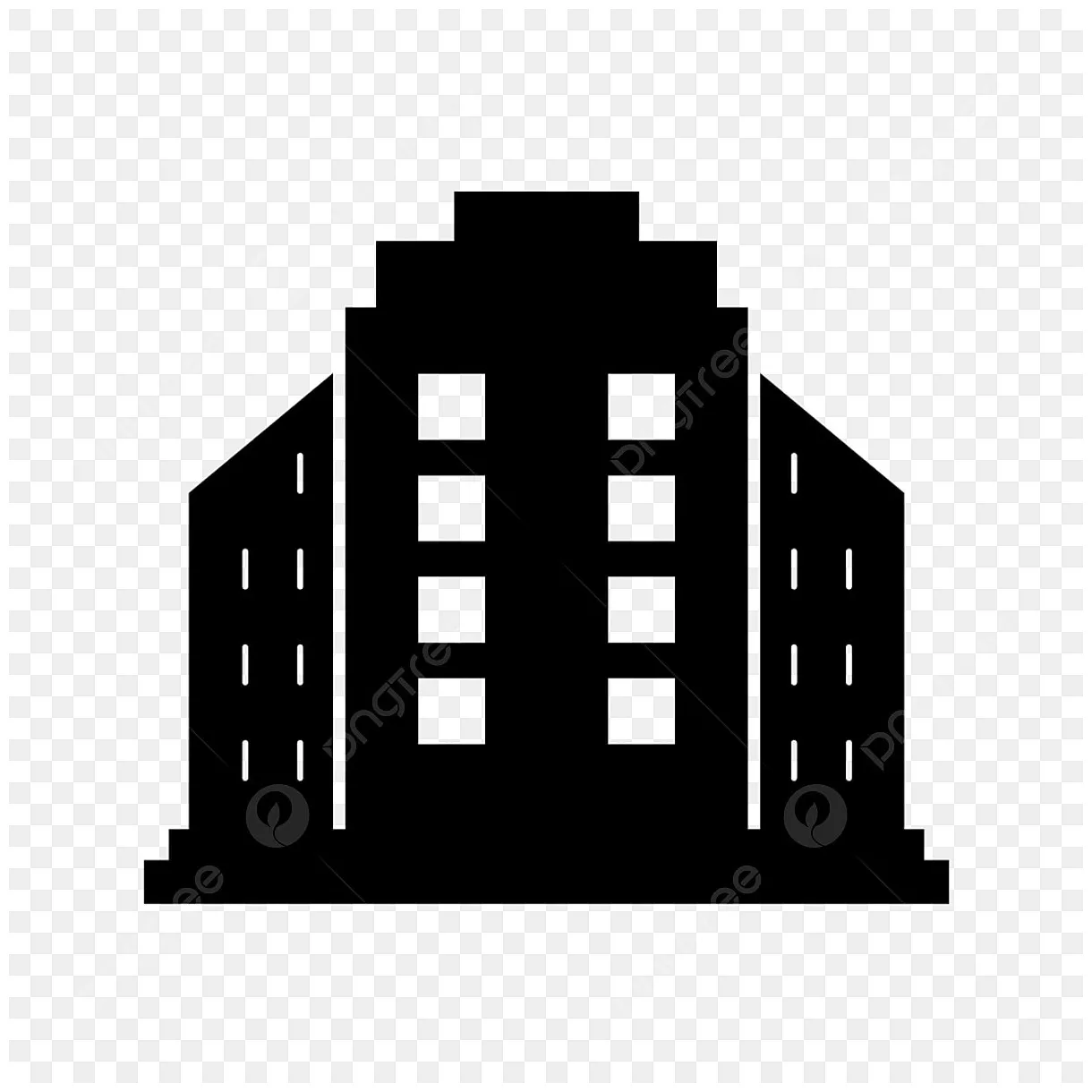 Build silhouette transparent , vector building icon, building