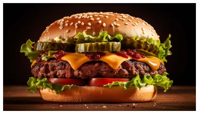 Premium ai food burger