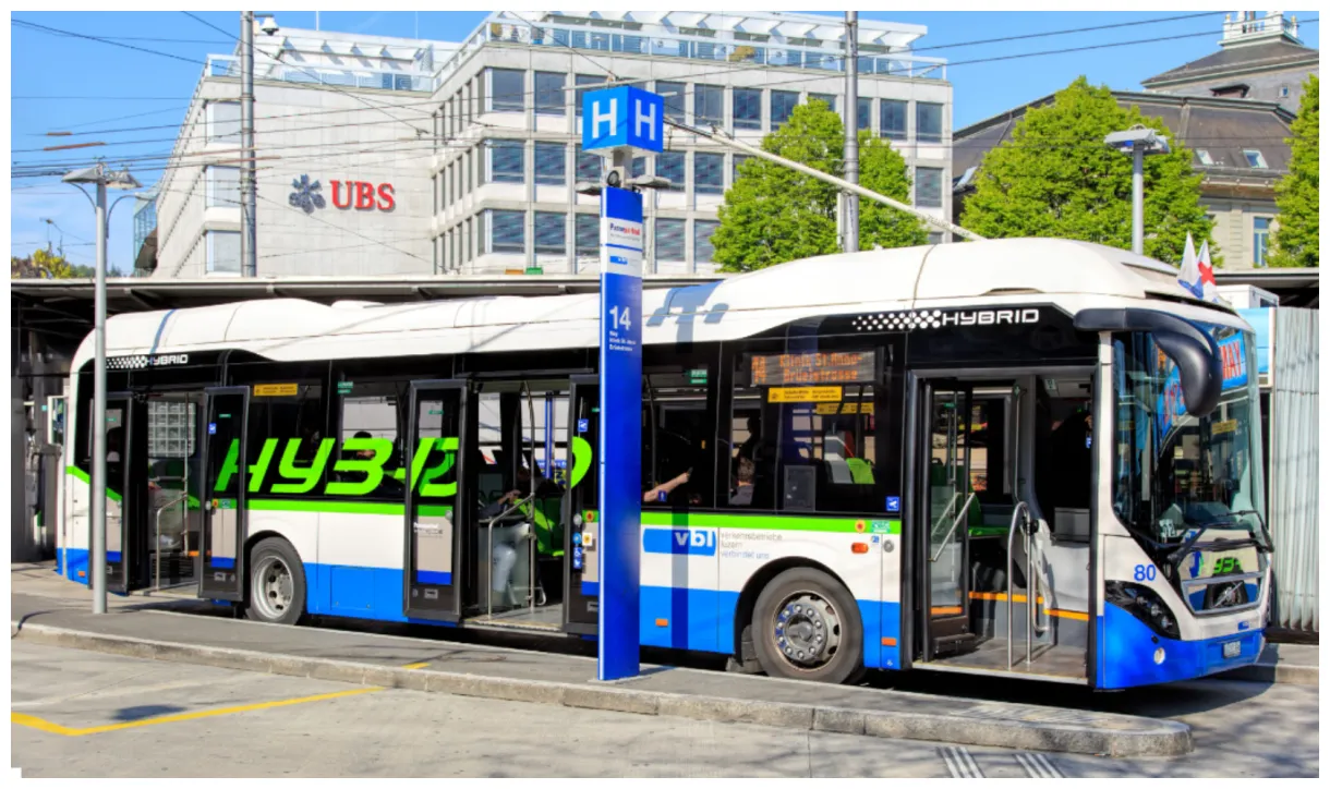 Lucerne transit agency bus its trapeze group
